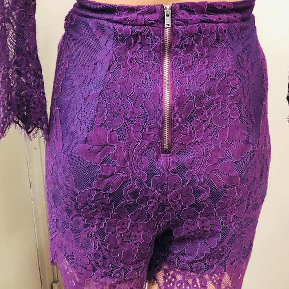 Xhilaration short outfit with long lace sleeves size medium - Picture 6 of 8